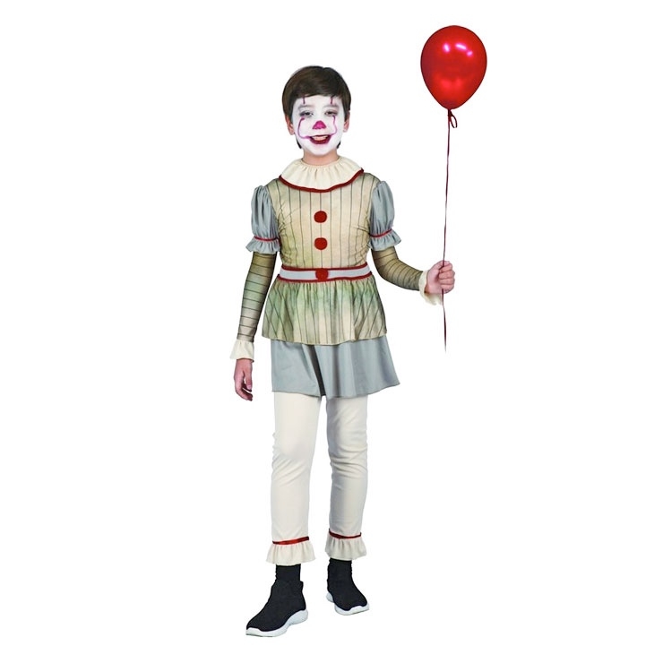 Šaty na karneval - strašidelný klaun, 110 - 120 cm > 209303