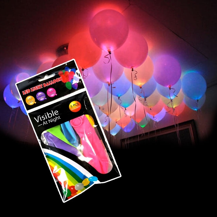 Balónek LED svítící 5 ks Mix barev > 3305179