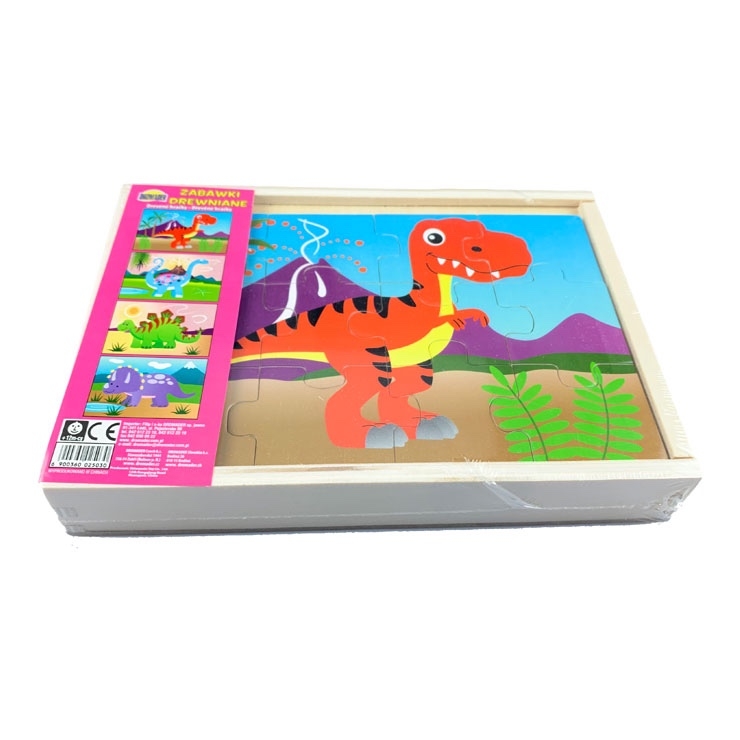 Drevené puzzle - Dinosauři 4 zvířata > 5D02503