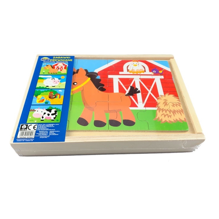 Dřevěné puzzle - Farma 4 zvířata > 5D02504