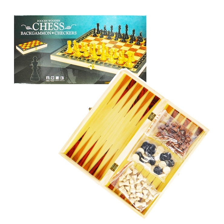 Dřevěné šachy a backgammon v krabičce > 6EU483060