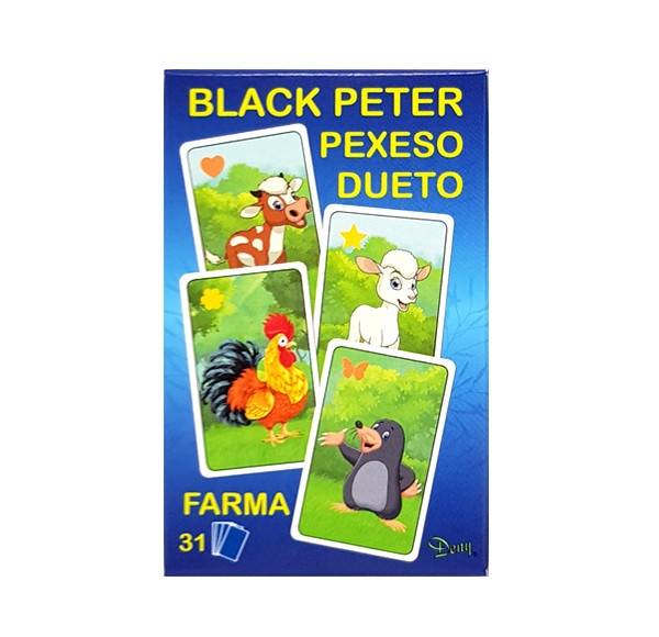 Hra Černý Petr 3v1 Farma > 9H0707